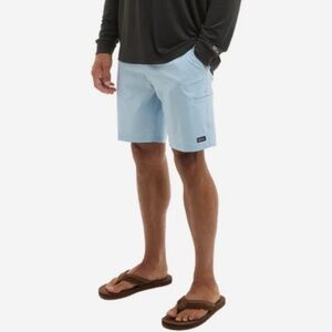 Pelagic Mako Hybrid Shorts 18" Light Blue Men Sz 38 Shorts